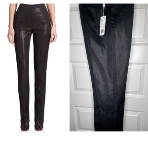 𝅺nwt Vintage AKRIS PUNTO Claire Pants Metallic Tuxedo High Waist Evening